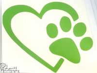 Green Heart and Paw