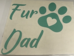 Fur Dad/Dog Paw Decal