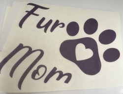 Fur Mom/Dog Paw Decal
