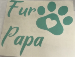 Fur Papa/Dog Paw Decal