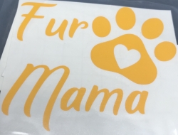 Fur Mama/Dog Paw Decal